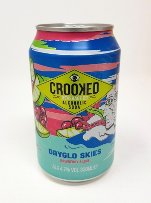 Crooked Beverage Co Alcoholic Soda Dayglo Skies Rasperry and Lime_20180813105053159