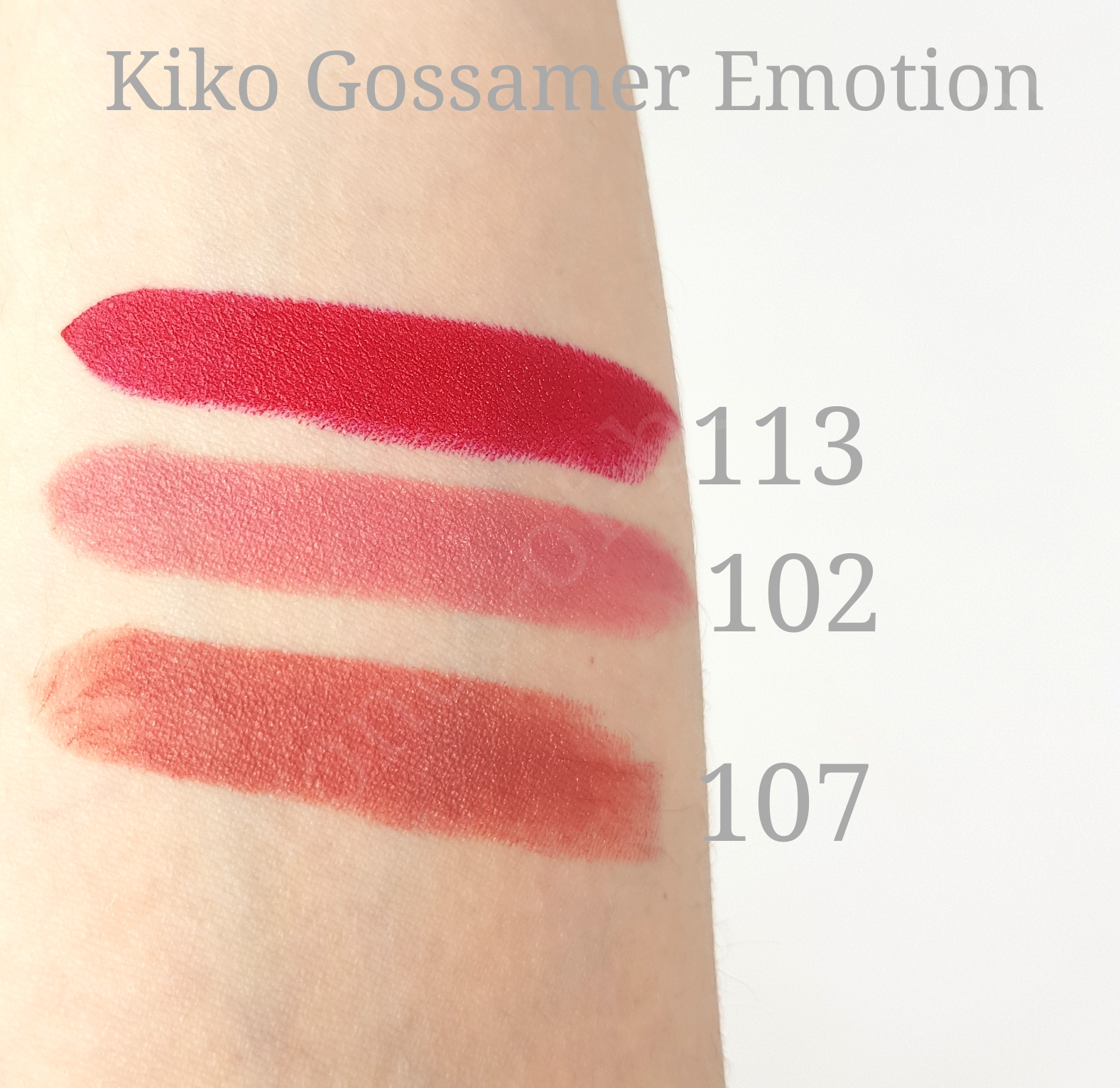 Cheap Makeup – Kiko Gossamer Emotion Creamy Lipsticks – In-depth